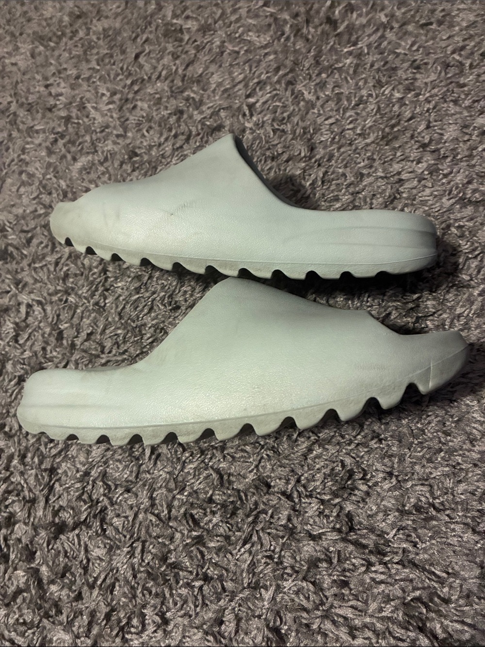 Grey Yeezy slides